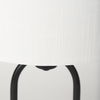 Sarah  Arched Black Metal with Marble Cube and White Shade Table Lamp thumbnail 8