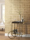 Metal Leaf Squares Gold Wallpaper thumbnail 3