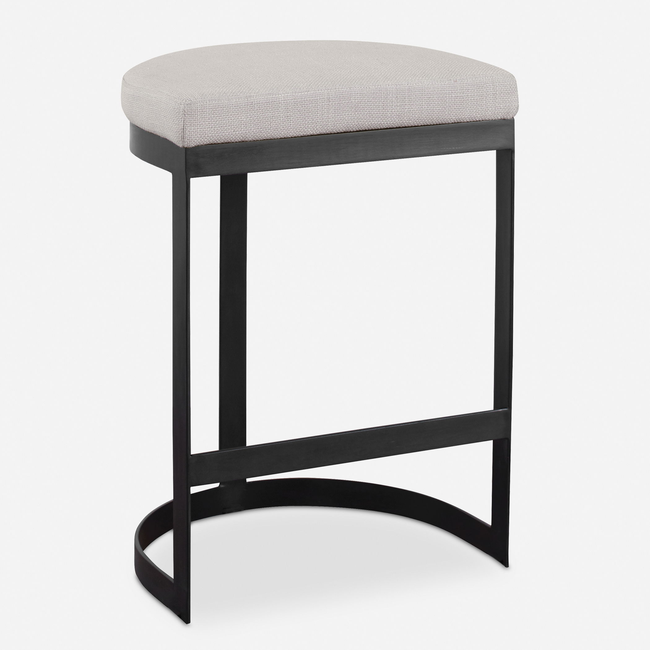 Ivanna Black Iron Counter Stool large image 