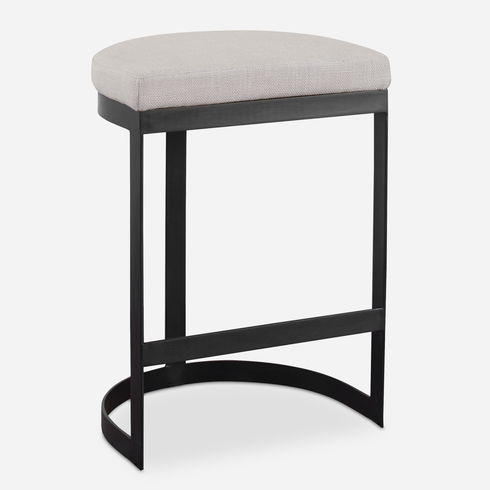 Ivanna Black Iron Counter Stool