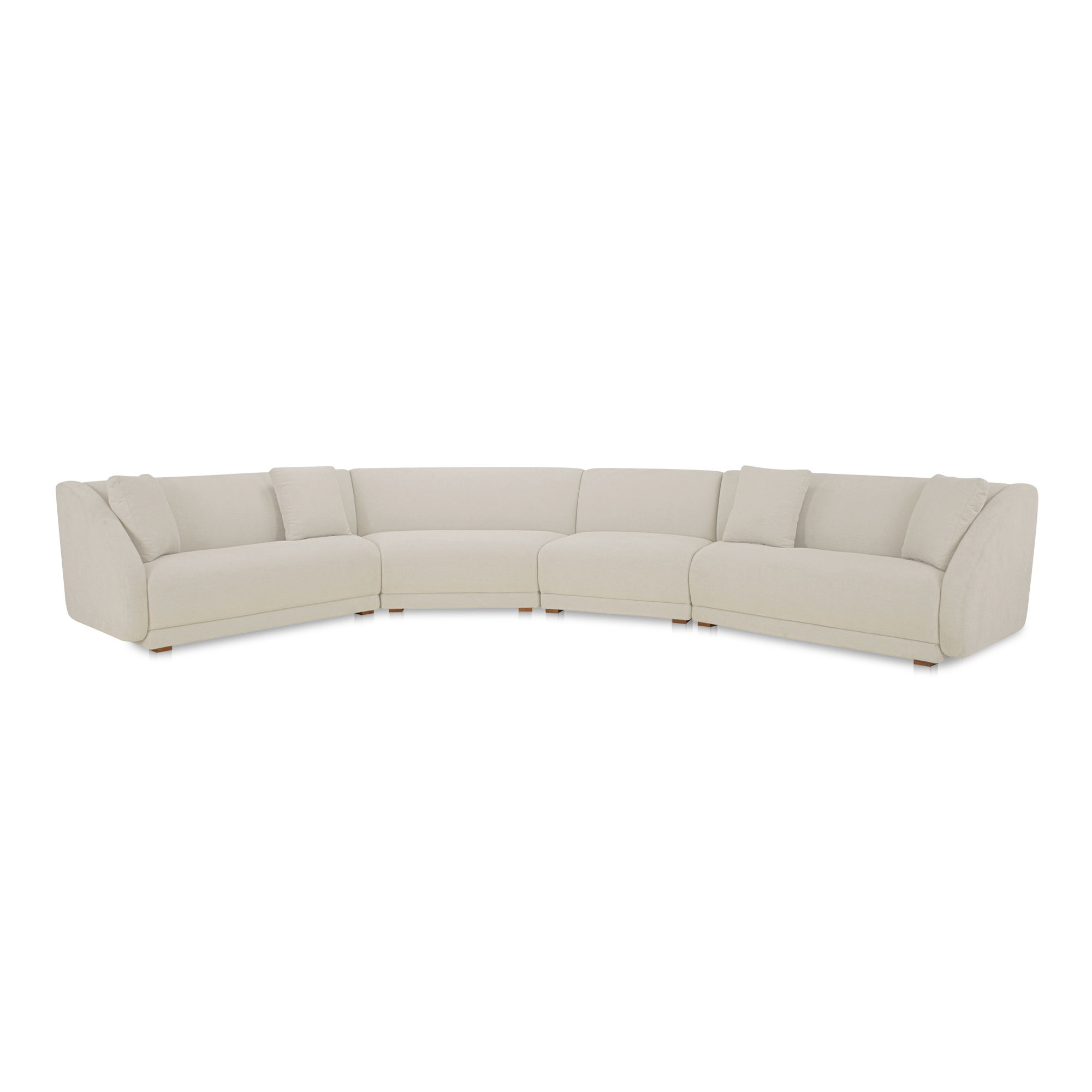 Fraser 4 Piece Modular Sectional White, Sectional Sofa by Moe's Home, 192" width x 31.5" height x 34.29" depth View 1
