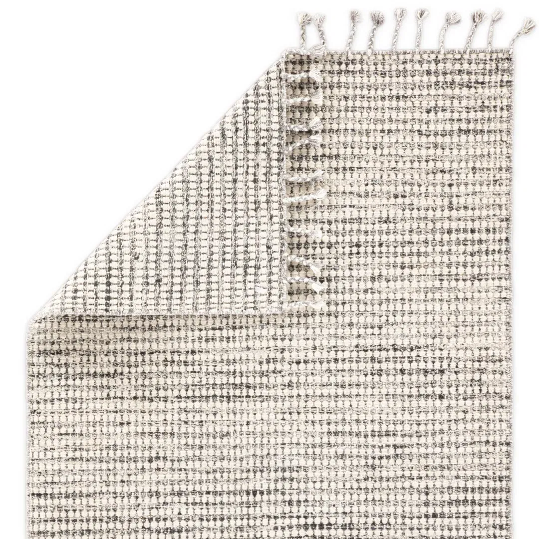 Armon Dot Hand-Woven Ivory/Black Area Rug large image 