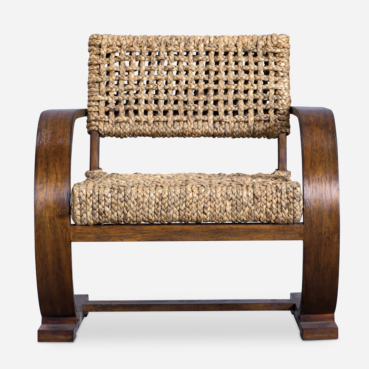 Rehema Natural Woven Accent Chair, by Uttermost, 30" width x 30" height x 30.7" depth View 1