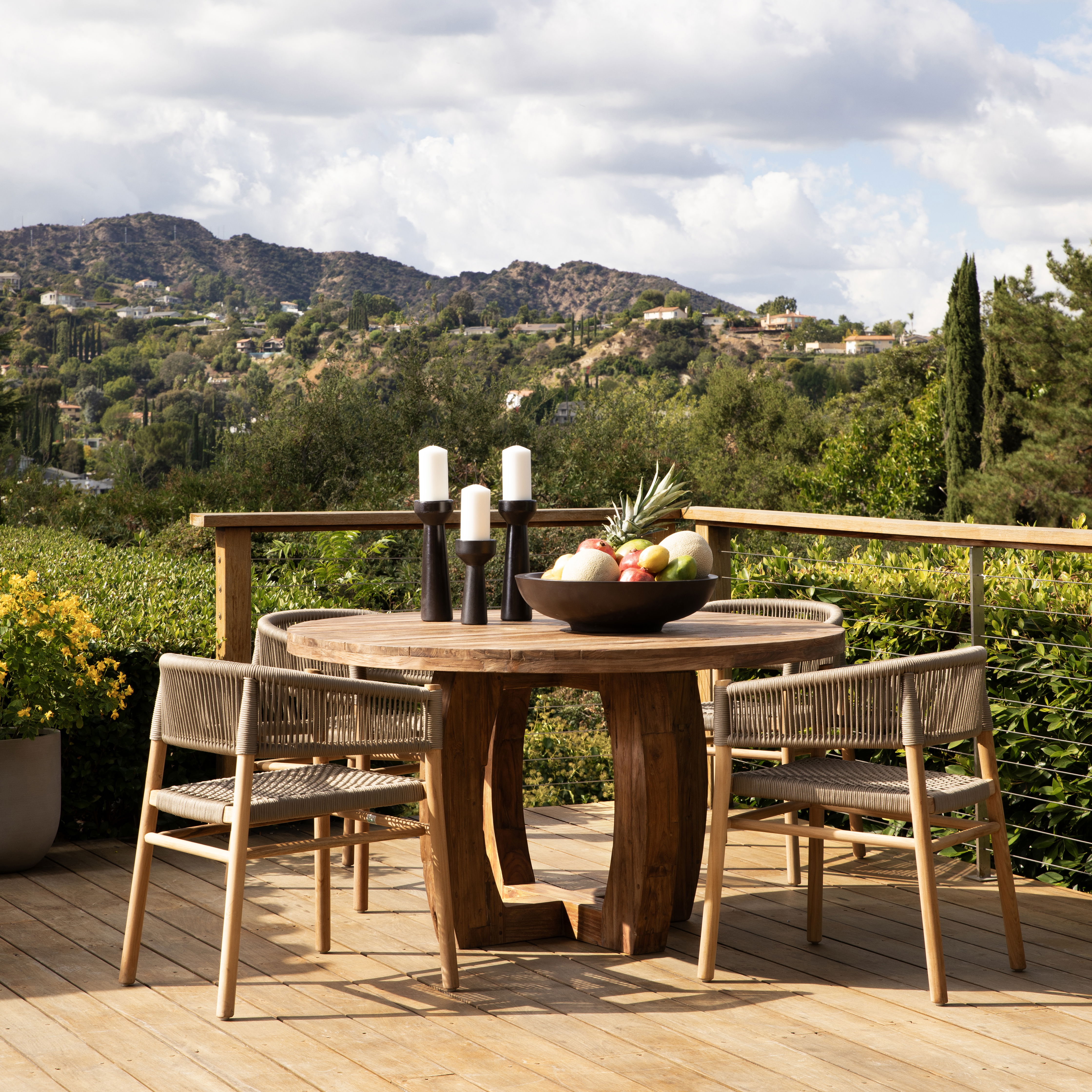 Janie Round Outdoor Dining Table large image 