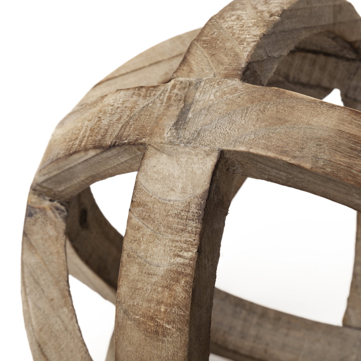 Tibik 8L x 8W Natural Wooden Orb, Decorative Object by Mercana, 8" length x 8" width x 8" height View 7