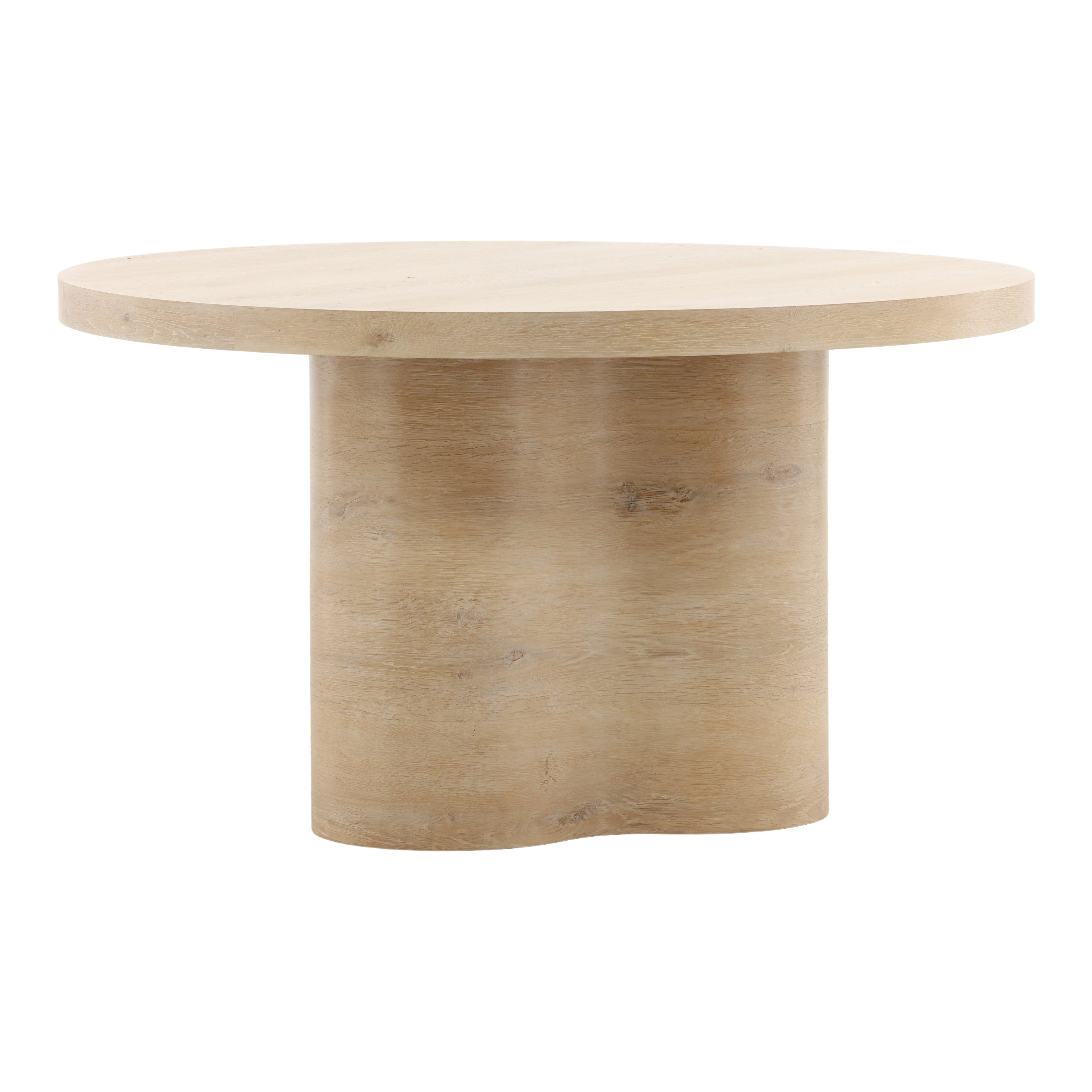 Kyrell Dining Table Light Natural, by Dovetail, 54" width x 30" height x 54" diameter x 54" depth View 3