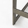 Kiran Backless 26in Seat Counter Stool | Brown Wood with Antique Nickel, Counter & Bar Stool by Mercana, 17" length x 17" width x 26" height thumbnail 9