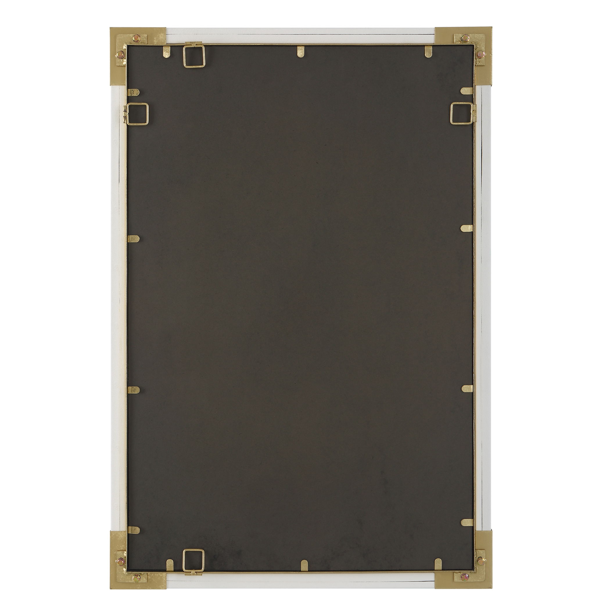 Malik White & Gold Mirror large image 