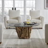 Driftwood Glass Top Large Coffee Table thumbnail 1