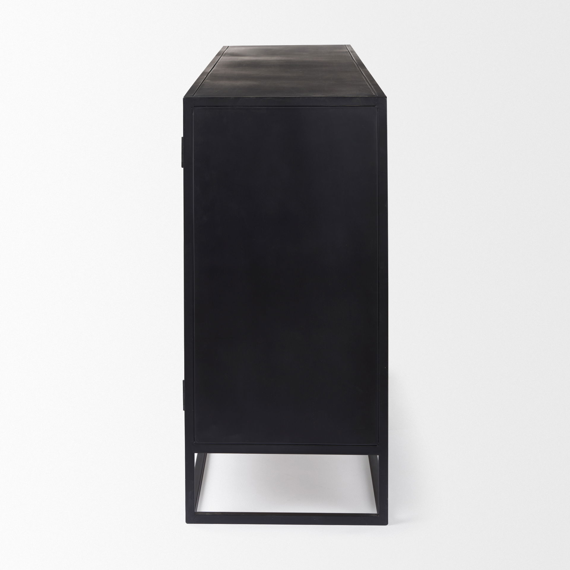Sloan 80.0L x 17.0W x 36.0H Black Wood with Black Metal Frame Sideboard large image 