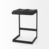 Kiran 17L x 17W x 26H Black Wood with Black Metal Base C-Shape Counter Stool thumbnail 5