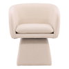 Jonie Swivel Chair Cream, Dining Chair by Dovetail, 25.25" width x 29.25" height x 23" depth thumbnail 2