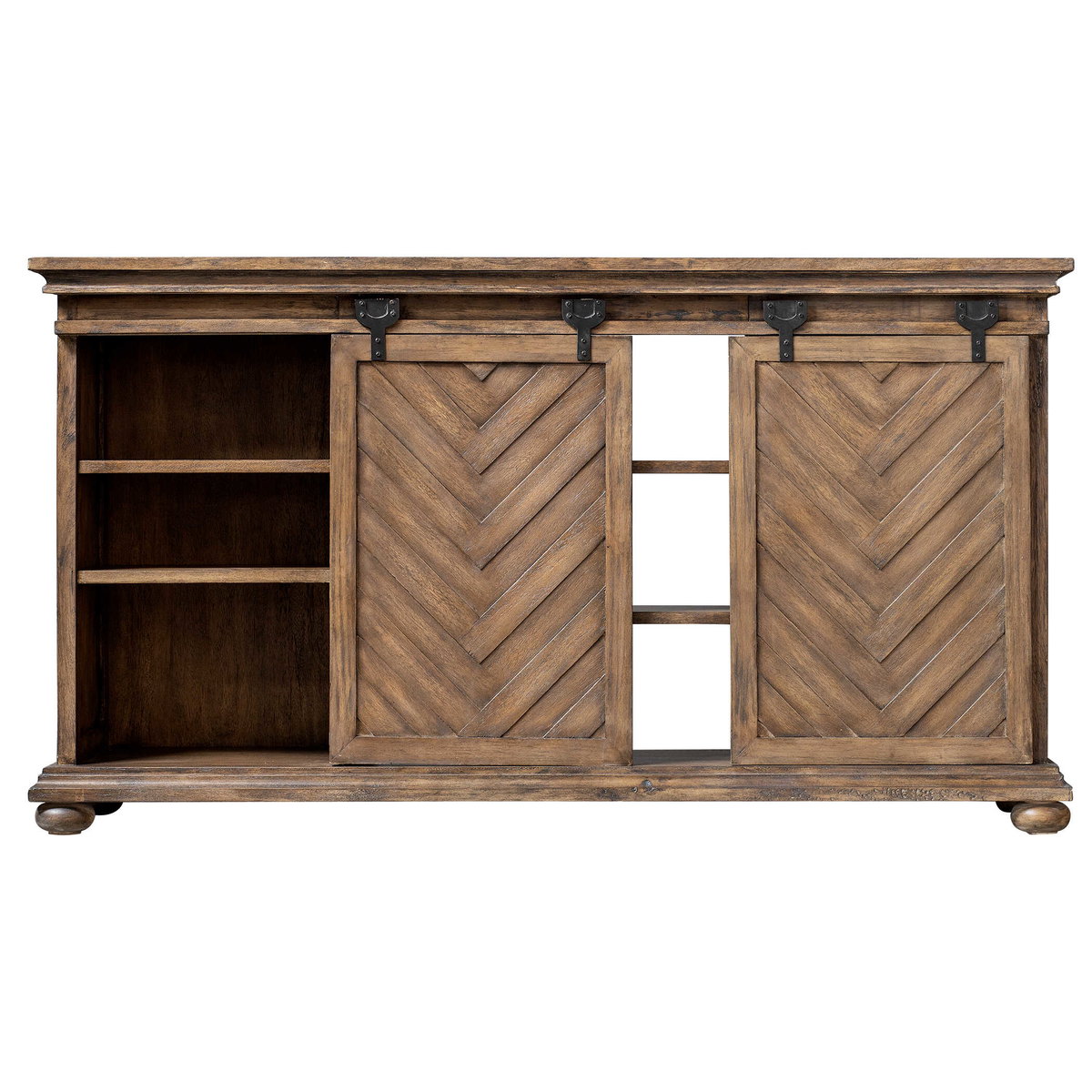 Primalia Barn Door Media Console, by Uttermost, 5'2" width x 2'10" height x 1'2" depth View 7