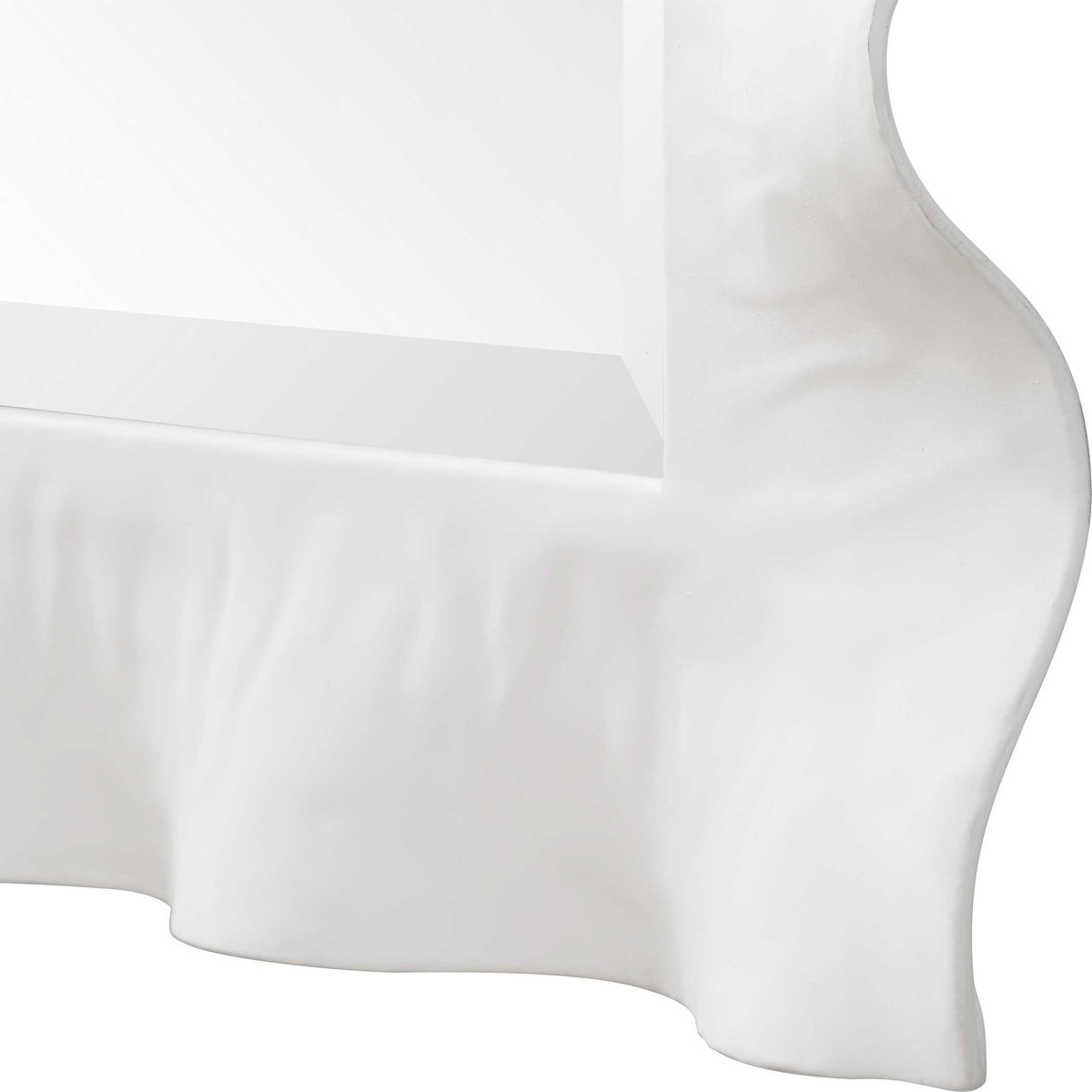 Haya White Scalloped Mirror, by Uttermost, 28.25" width x 40" height x 3" depth View 6
