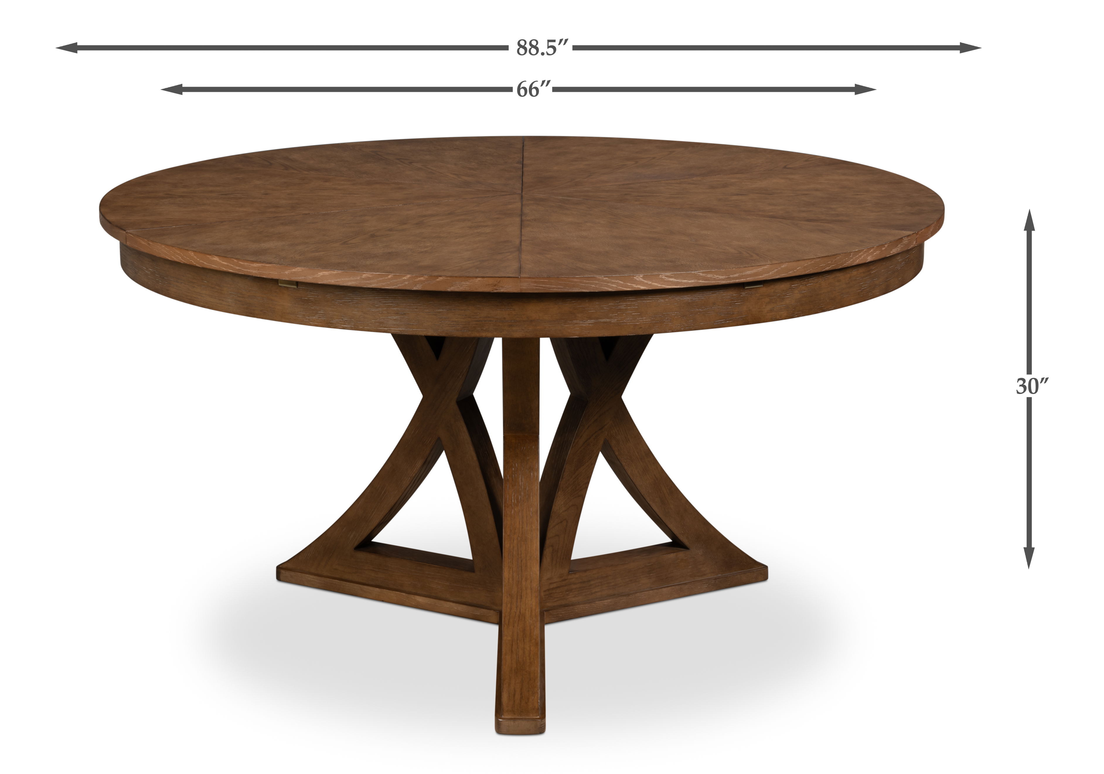 Casual Jupe Dining Table,Light Mink,Lg, by Sarreid, 66" length x 66" width x 30" height View 13