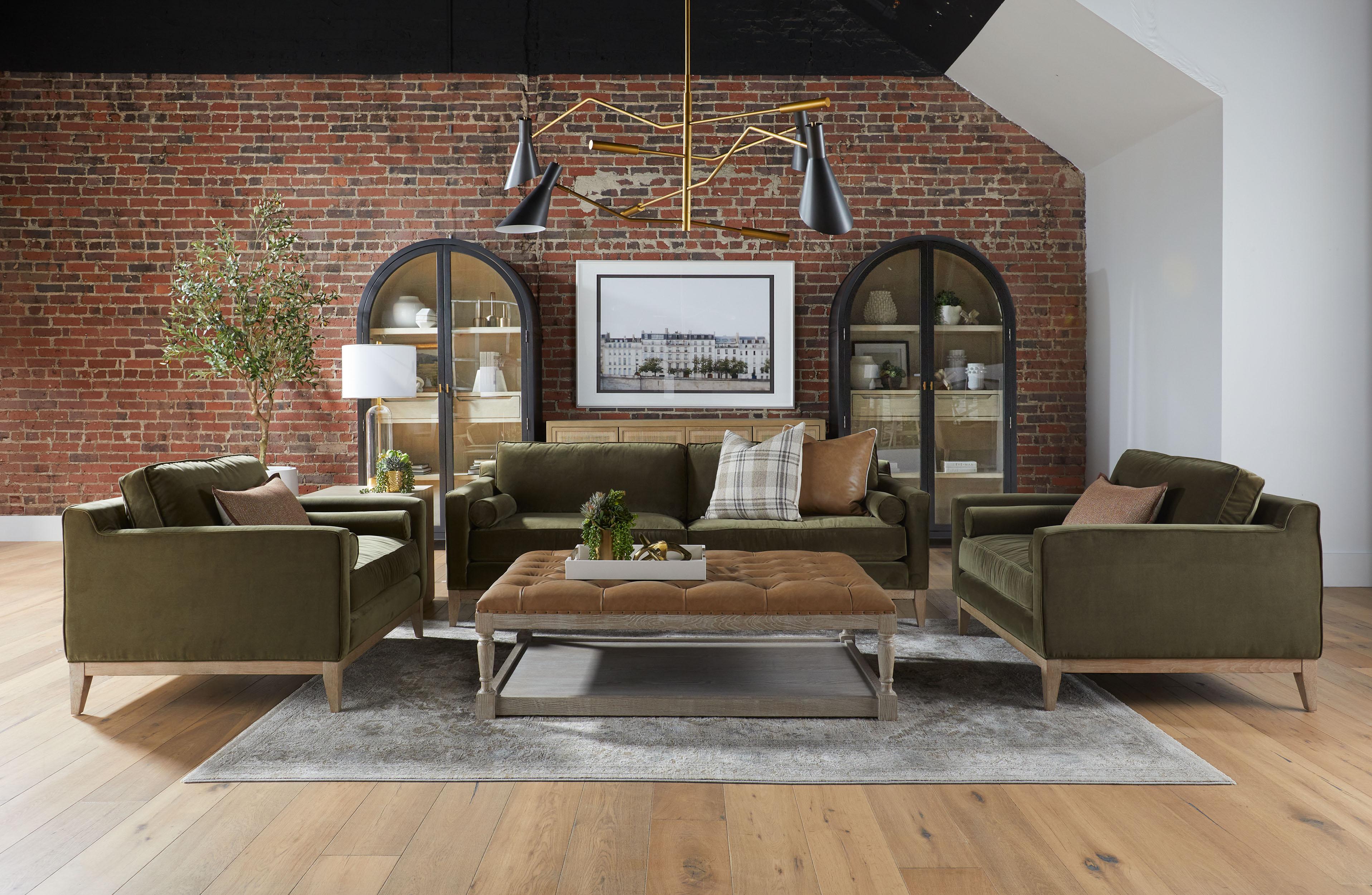 Townsend Tufted Upholstered Rectangle Coffee Table large image 