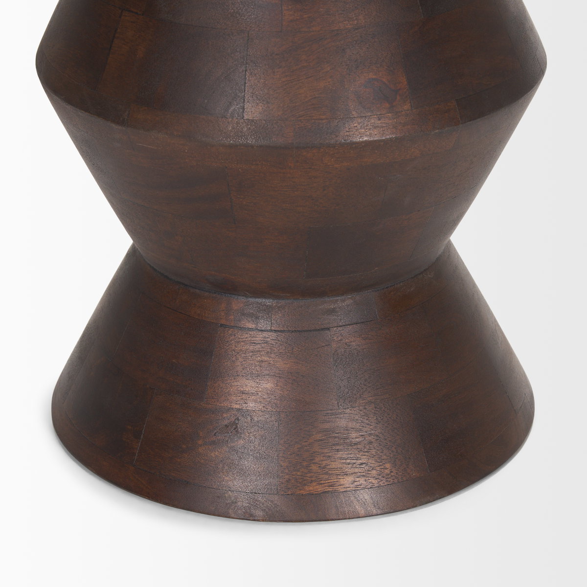 Odessa Dark Brown Wood Accent Table, Side & End Table by Mercana, 12" length x 12" width x 17.5" height View 9