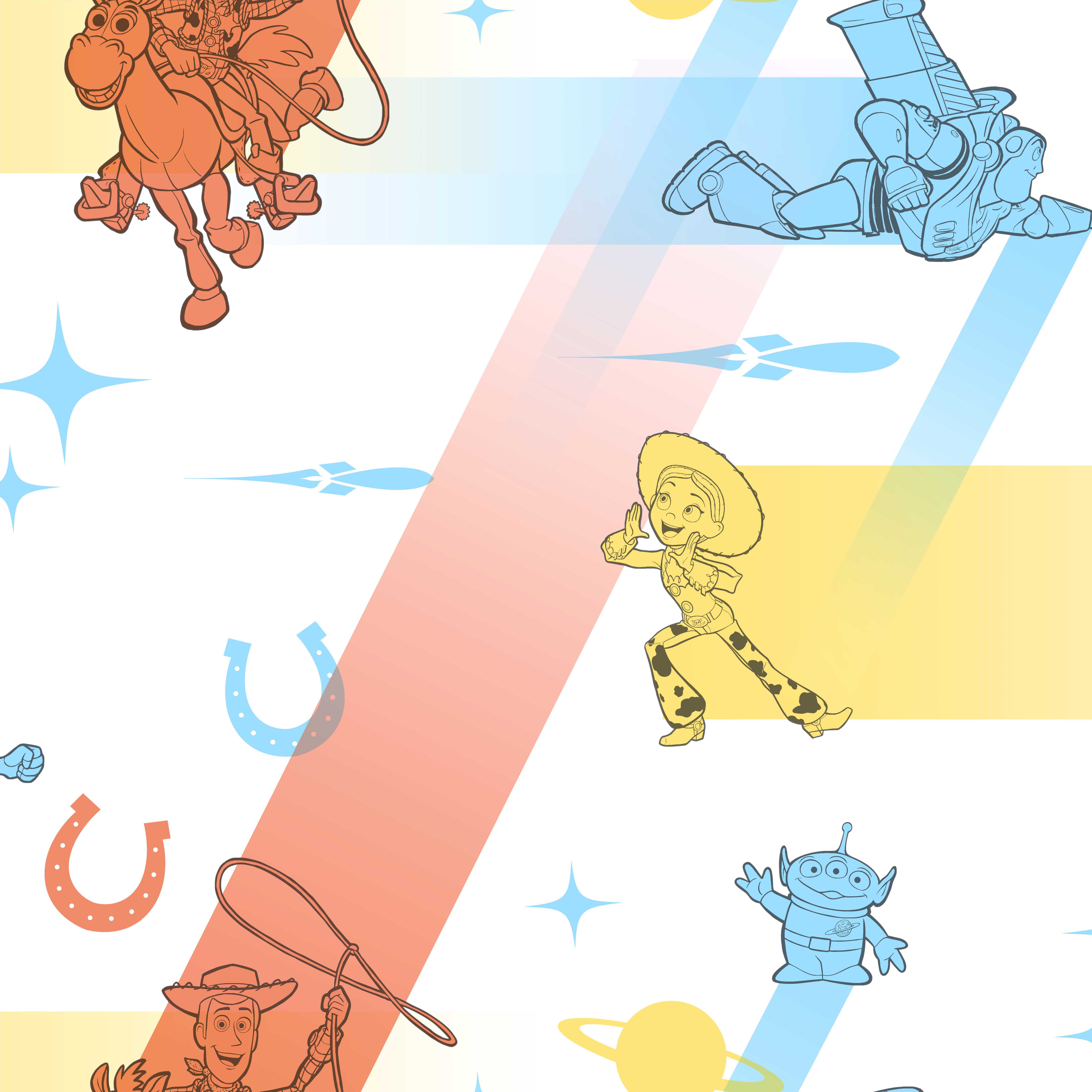 Disney & Pixar Toy Story 4 Retro Blue & Orange Wallpaper Disney & Pixar Toy Story 4 Retro Blue & Orange Wallpaper large image