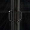 Poppy III 40L x 16W Black Metal With Glass Door Accent Cabinet, Cabinets & Chest by Mercana, 40.25" length x 16" width x 33" height thumbnail 8