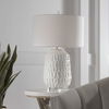 Caelina Textured White Table Lamp, by Uttermost, 17" width x 26.5" height x 17" depth thumbnail 2