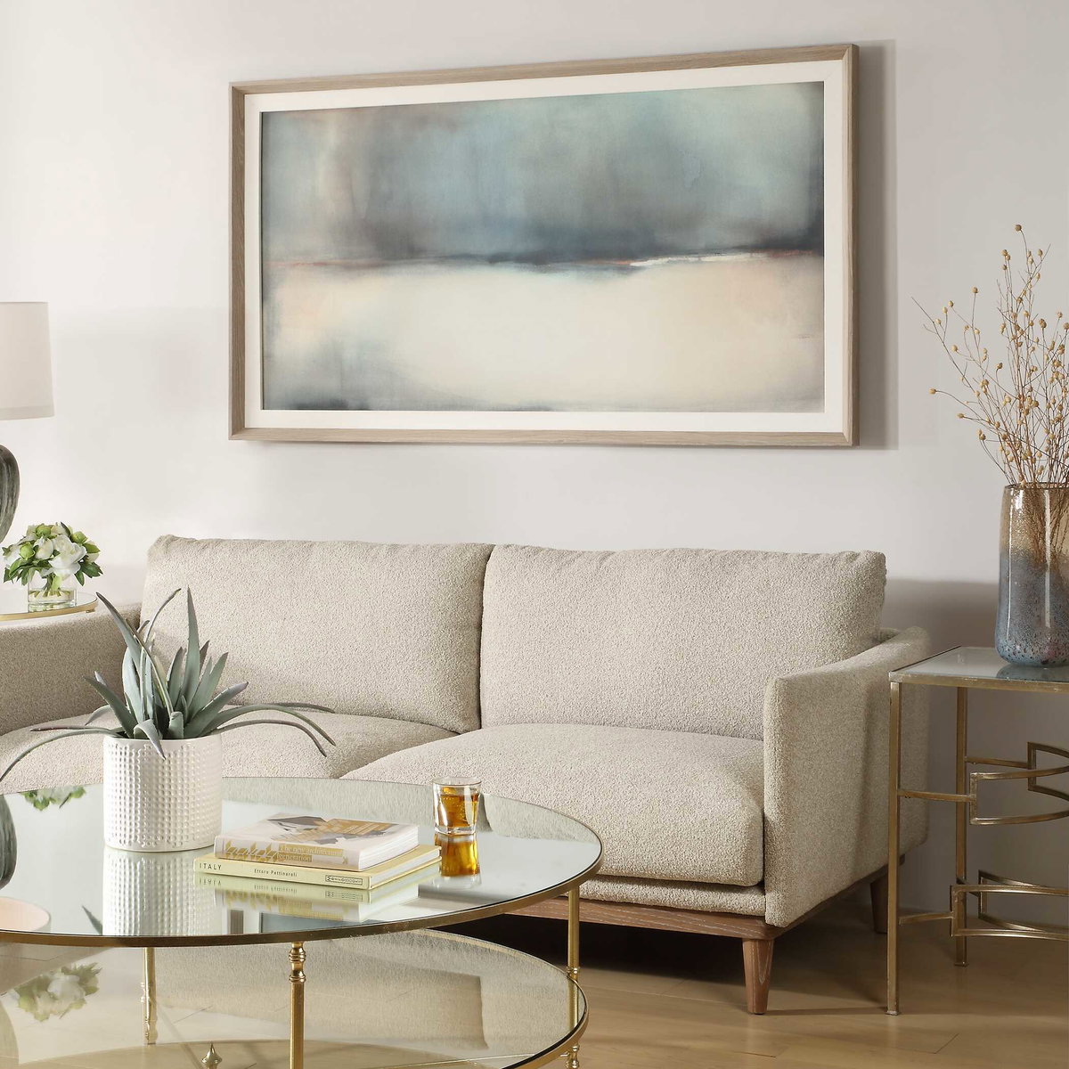 Deep Rains Framed Abstract Print, Art by Uttermost, 65.37" width x 35.37" height x 2" depth View 4