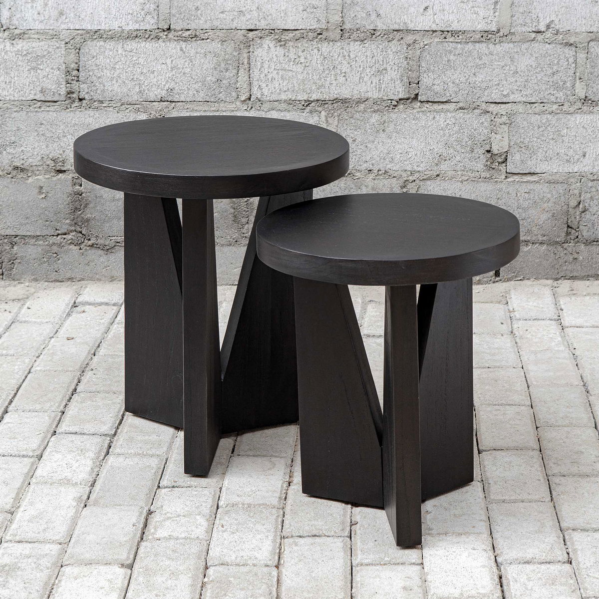 Nadette Nesting Tables Set/2, Side & End Table by Uttermost, 18.25" width x 21.5" height x 18.25" depth View 4