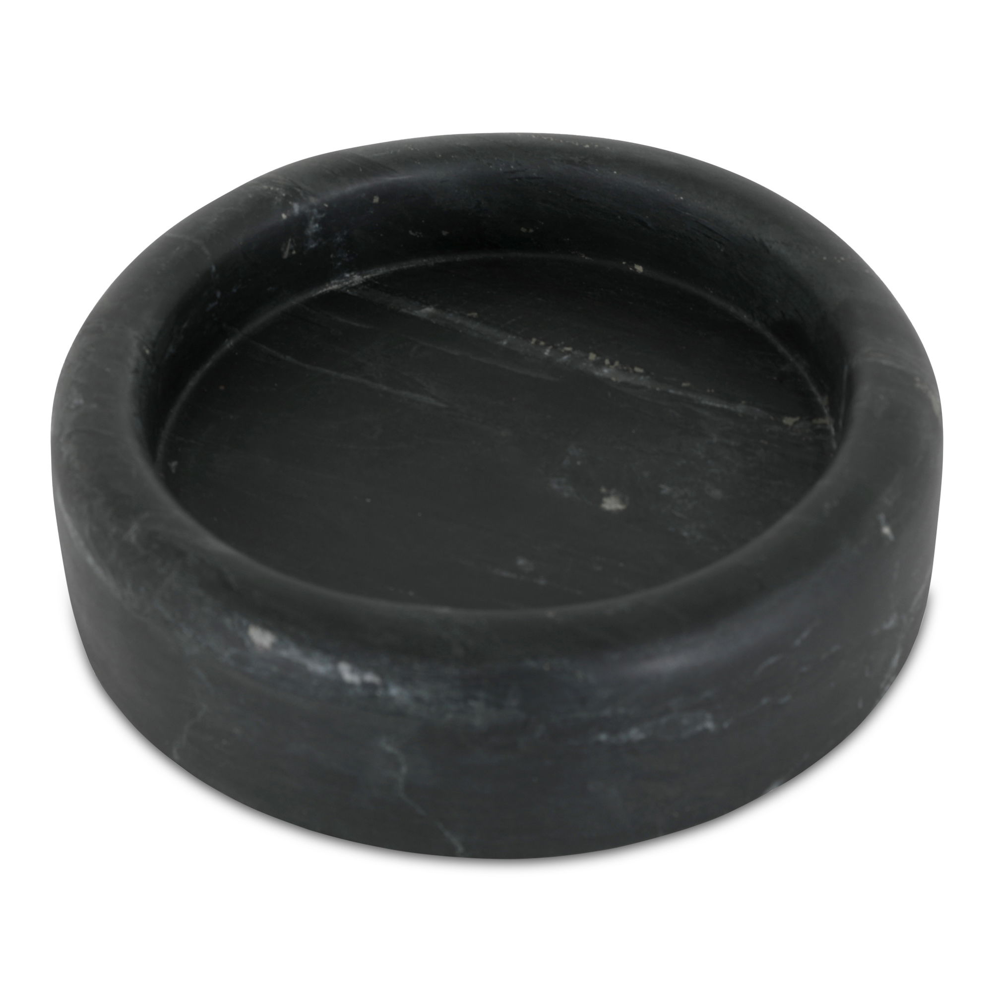 Anais Catchall Black Marble, Trays & Platter by Moe's Home, 8" width x 2.5" height x 8" depth View 2