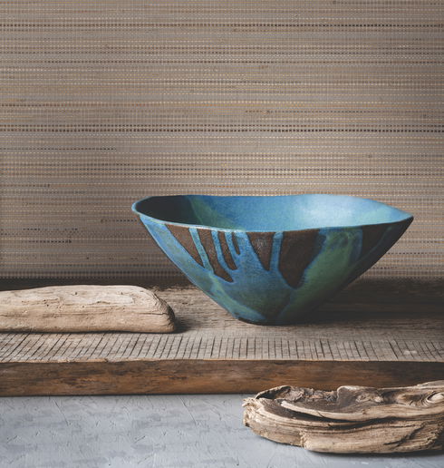 Marled Abaca Grey Wallpaper