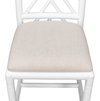 Brighton Bamboo Side Chair, White, Dining Chair by Sarreid, 17" length x 22" width x 39" height thumbnail 5