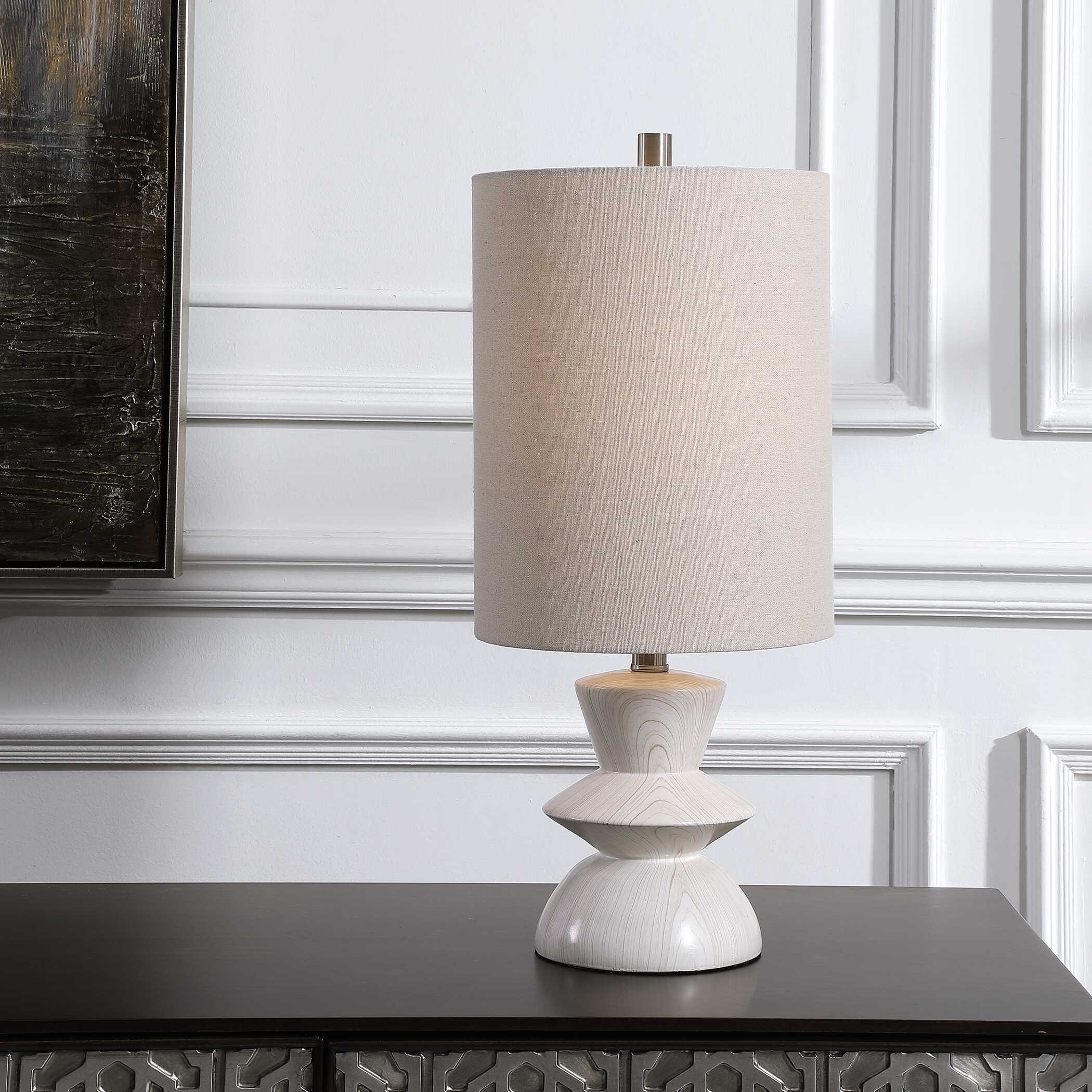 Stevens Bleached Wood Buffet Lamp large image 