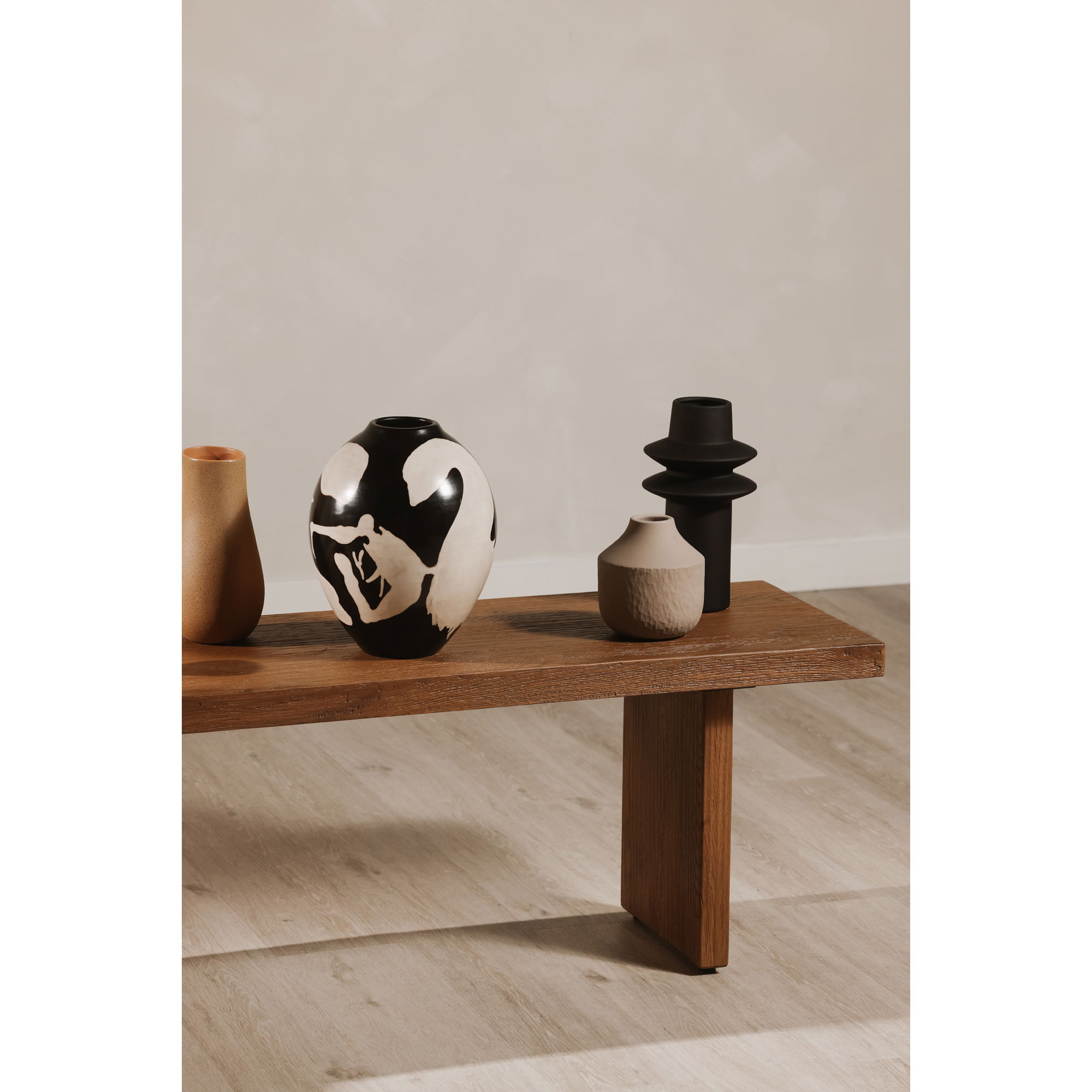 Koshi Bench Sandblasted Amber Oak large image 