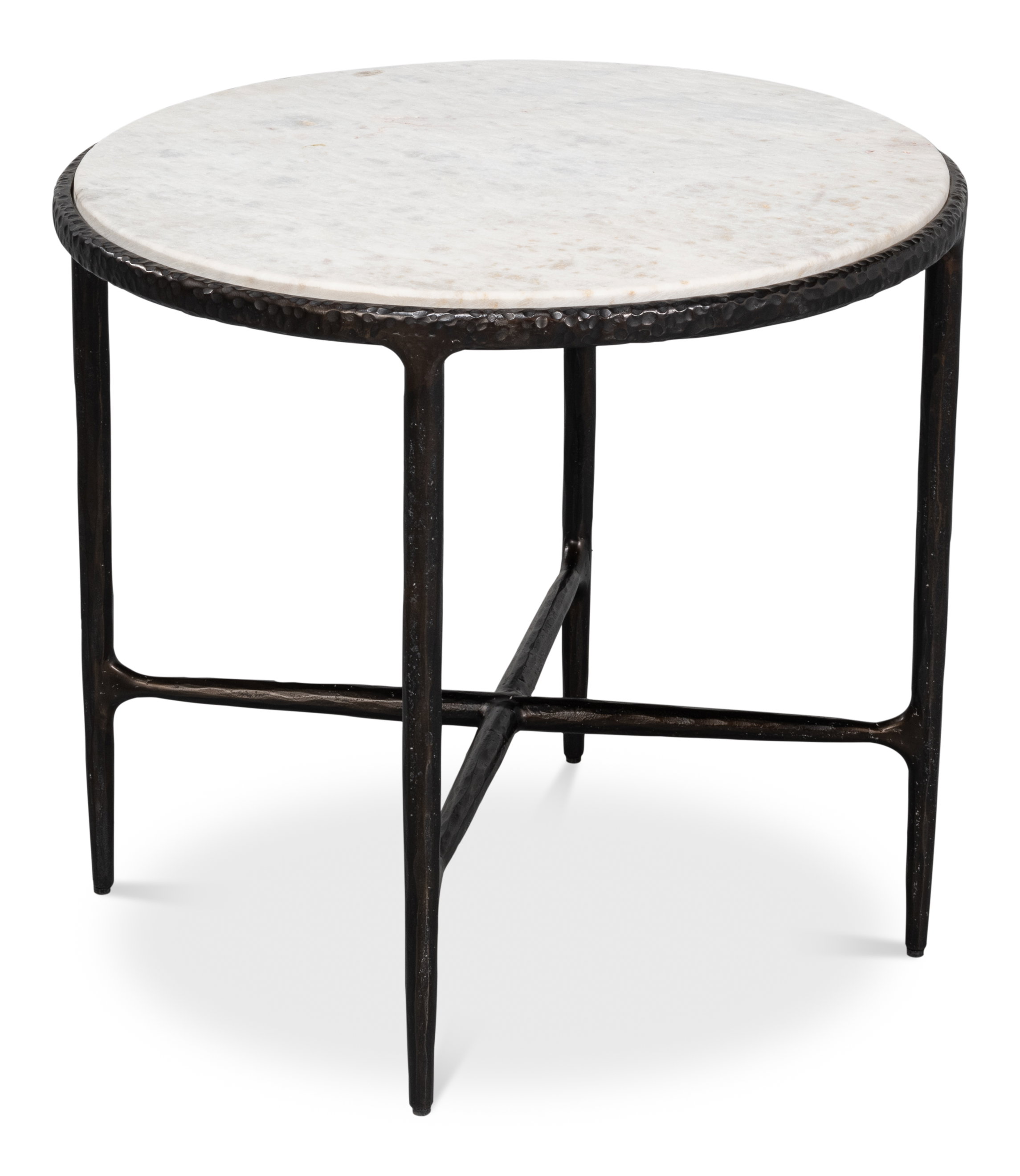 Dakor Round Side Table, Side & End Table by Sarreid, 24" length x 24" width x 22" height View 9