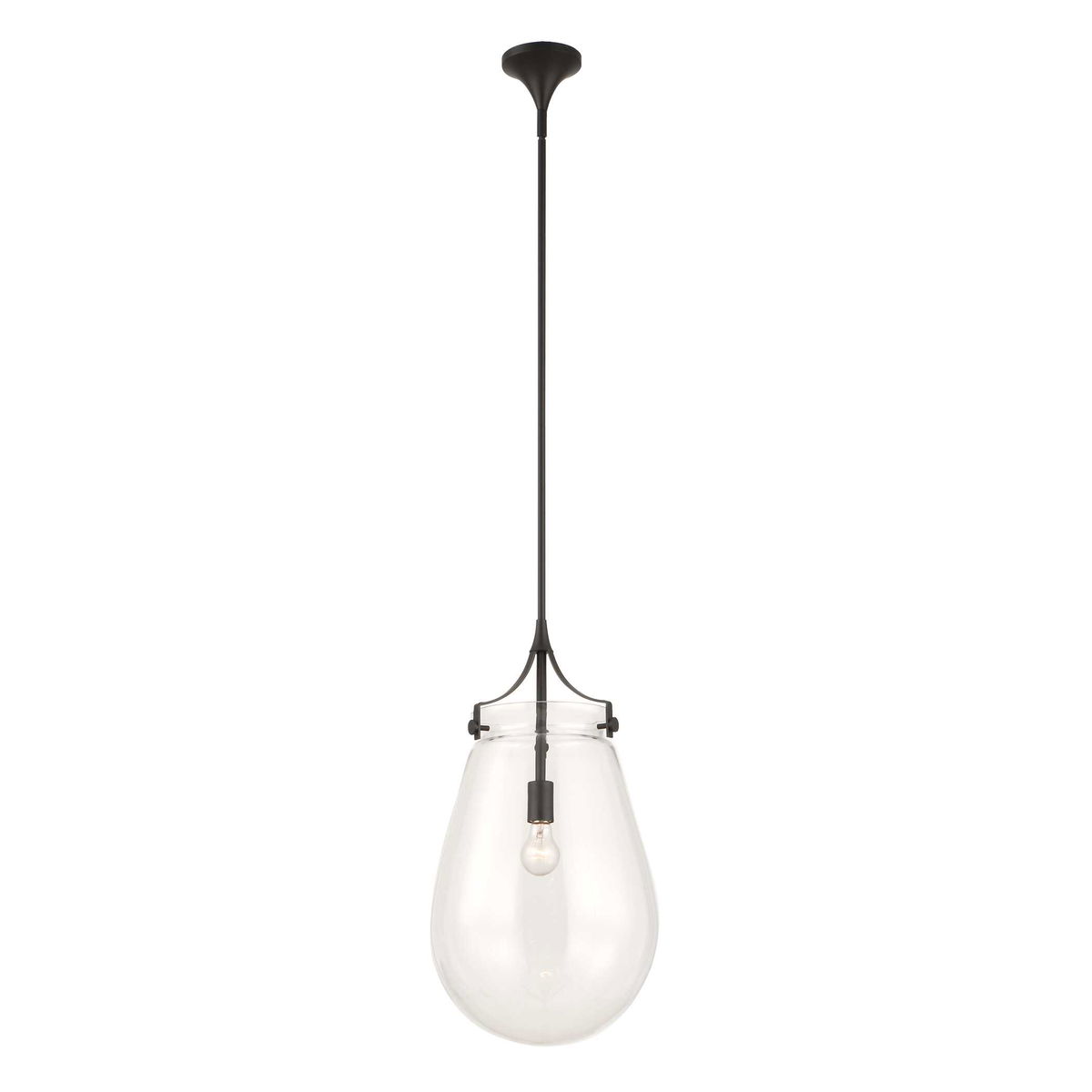 Dewdrop 1 Light Glass Shade Pendant, by Uttermost, 25" height x 13.5" diameter View 8