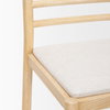 Sam Backless 25.87in Seat Counter Stool | Light Brown Wood with Fabric, Counter & Bar Stool by Mercana, 19" length x 18.25" width x 33.75" height thumbnail 10