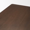 Jonan 94'L x 42'W Rectangular Dining Table | Dark Brown Wood | Seats 8, by Mercana, 94" length x 42" width x 30" height thumbnail 7