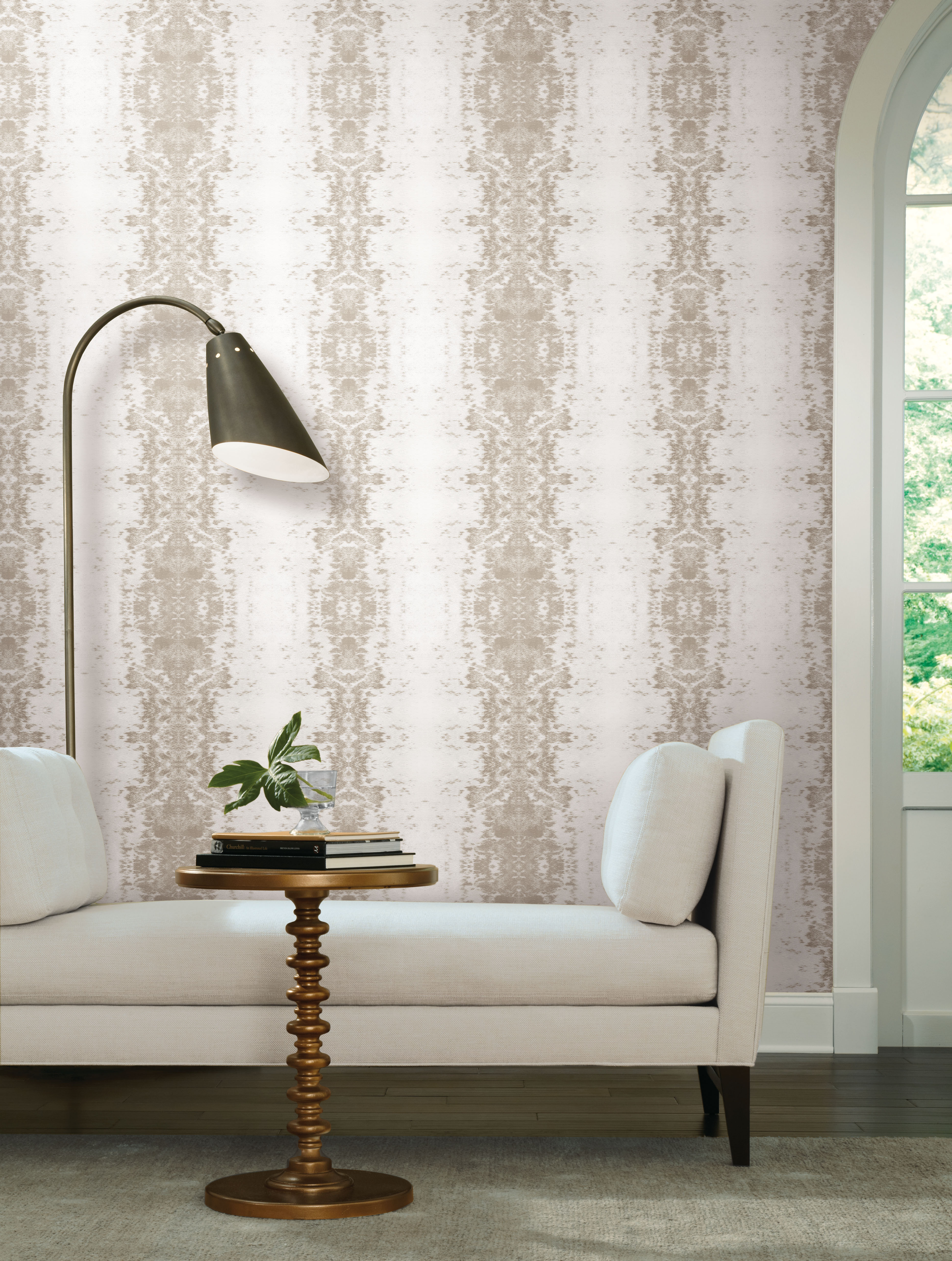 Marbled Appaloosa Beige Peel & Stick Wallpaper large image 