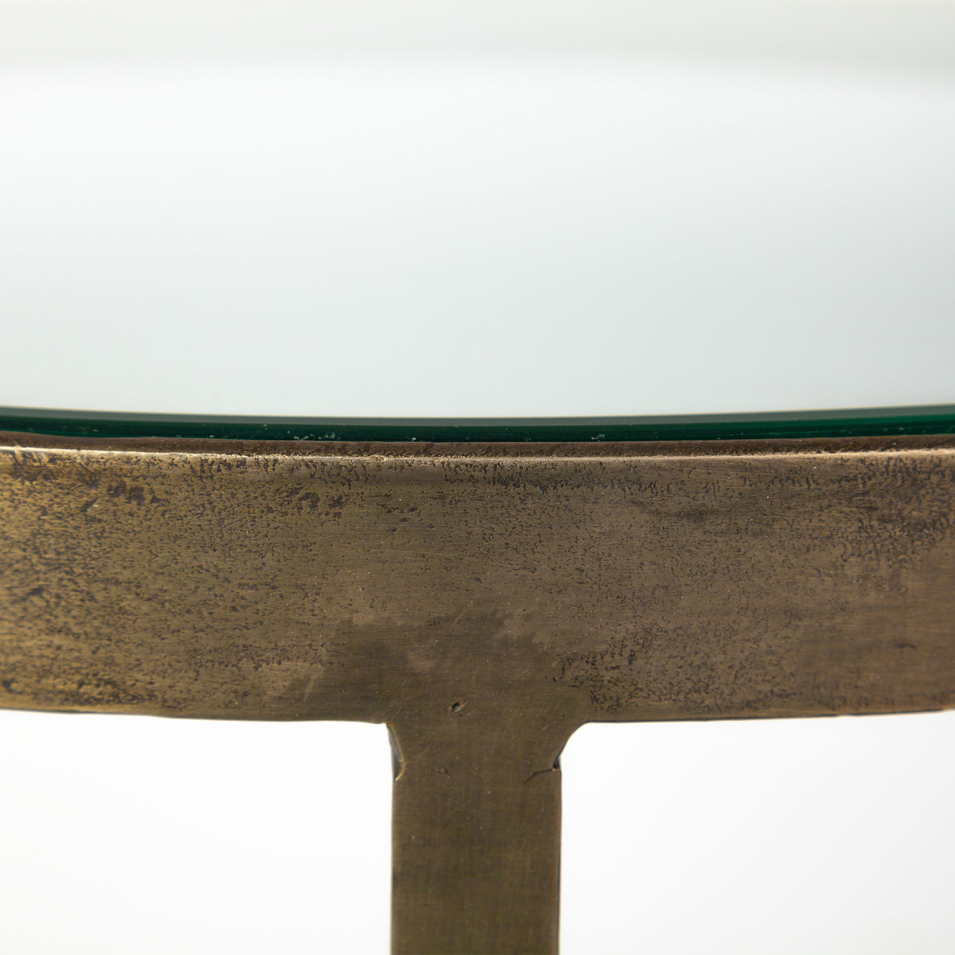 Reinhardt II 20' Round Glass Top Metal and Marble Detail End/Side Table large image 
