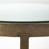 Reinhardt II 20' Round Glass Top Metal and Marble Detail End/Side Table thumbnail 3