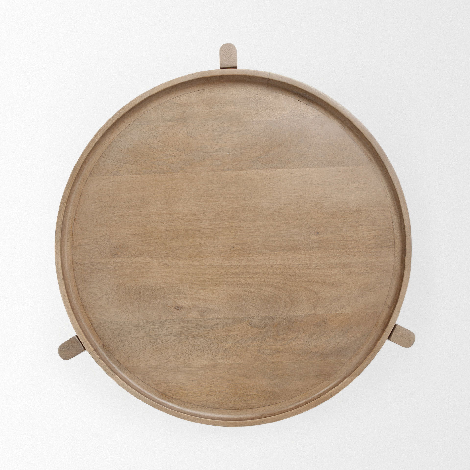 Cleaver I 22 x 24 Round Top Brown Solid Wood Accent Table large image 