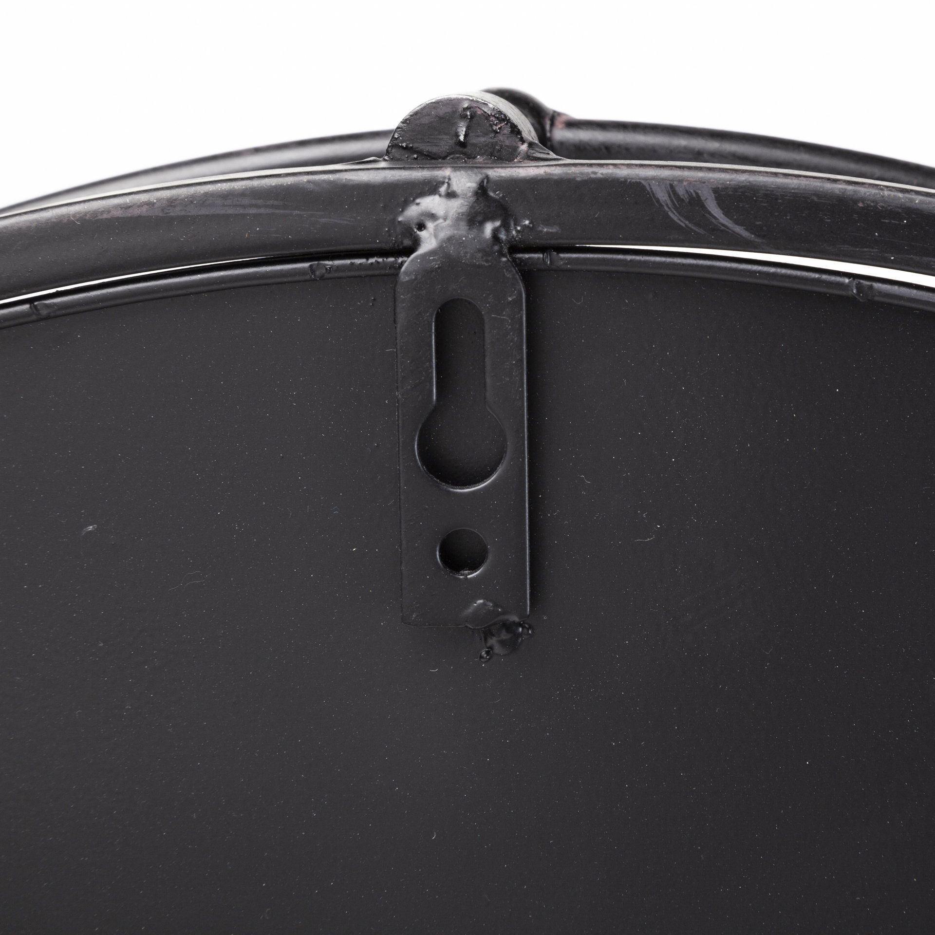 Kimbel 24L x 24W Black Metal Mirrored Base Round Tray large image 