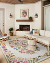 Rifle Paper Co. x Loloi Perennial Rug, 1'6" length x 1'6" width thumbnail 2