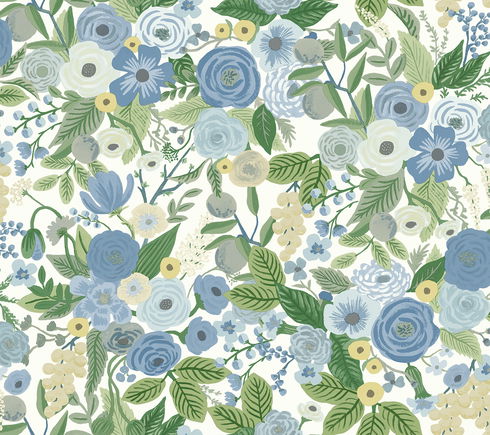 Garden Party Blue & Green Multi Peel & Stick Wallpaper