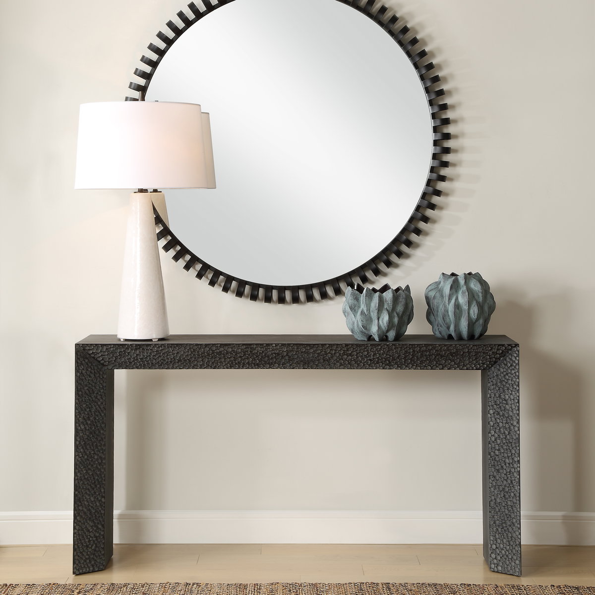 Thoreau Ebony Console Table, by Uttermost, 61.8" width x 32" height x 14" depth View 2