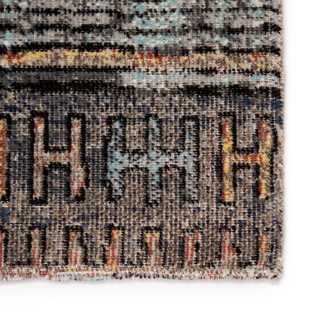 Jaipur Living Paphos CYP01 Handknotted Medallion Blue and Tan Area Rug (9'x12') large image 