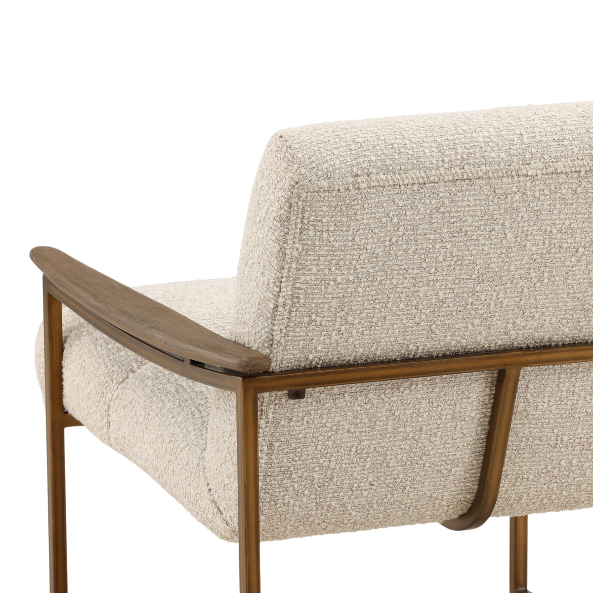Rue Occasional Chair Cream, Accent Chair by Dovetail, 28" width x 31" height x 33.5" depth View 5