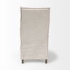 Elbert I Cream Fabric Slip-Cover Brown Wooden Base Dining Chair thumbnail 5