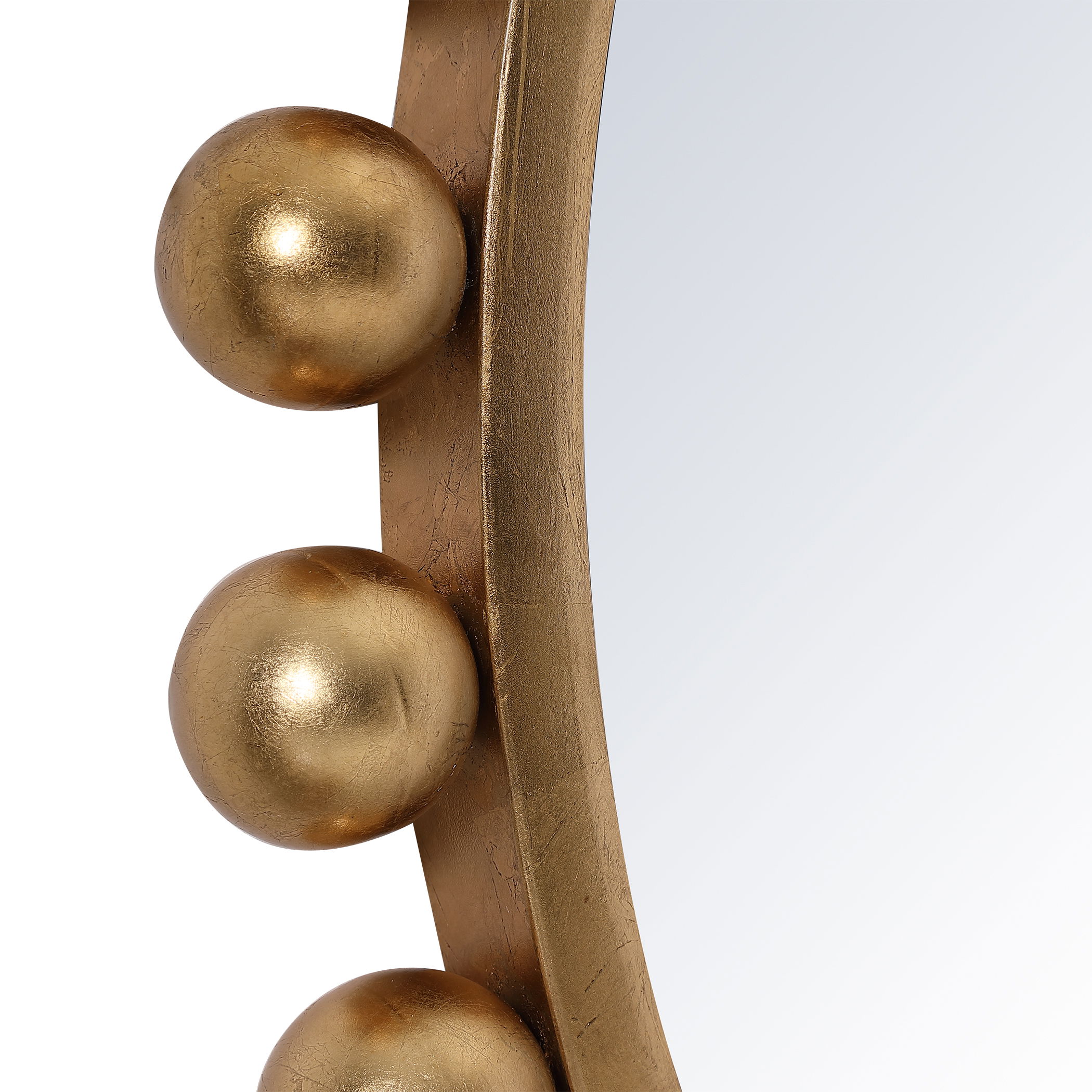 Cyra Gold Round Mirror large image 
