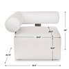 Bolster Back White Outdoor Corner Sofa, Outdoor Sofa by Uttermost, 3'0.75" width x 2'5.25" height x 3'0.75" depth thumbnail 3