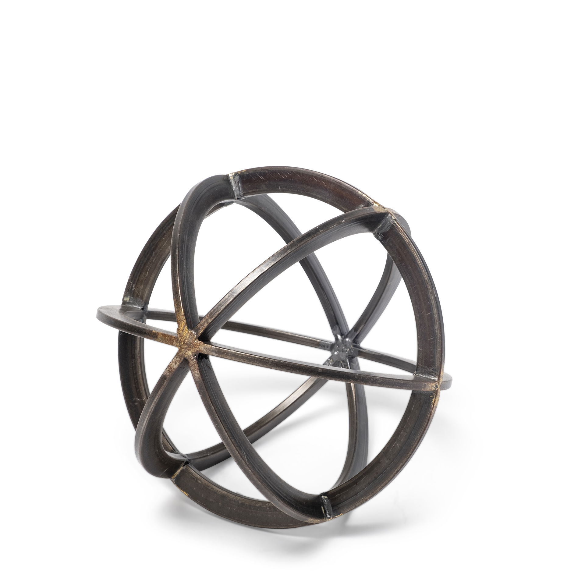 Galenna I (Small) 8L x 8W Black Metal Circular Decorative Orb, Decorative Object by Mercana, 7.87" length x 7.48" width x 7.87" height View 1