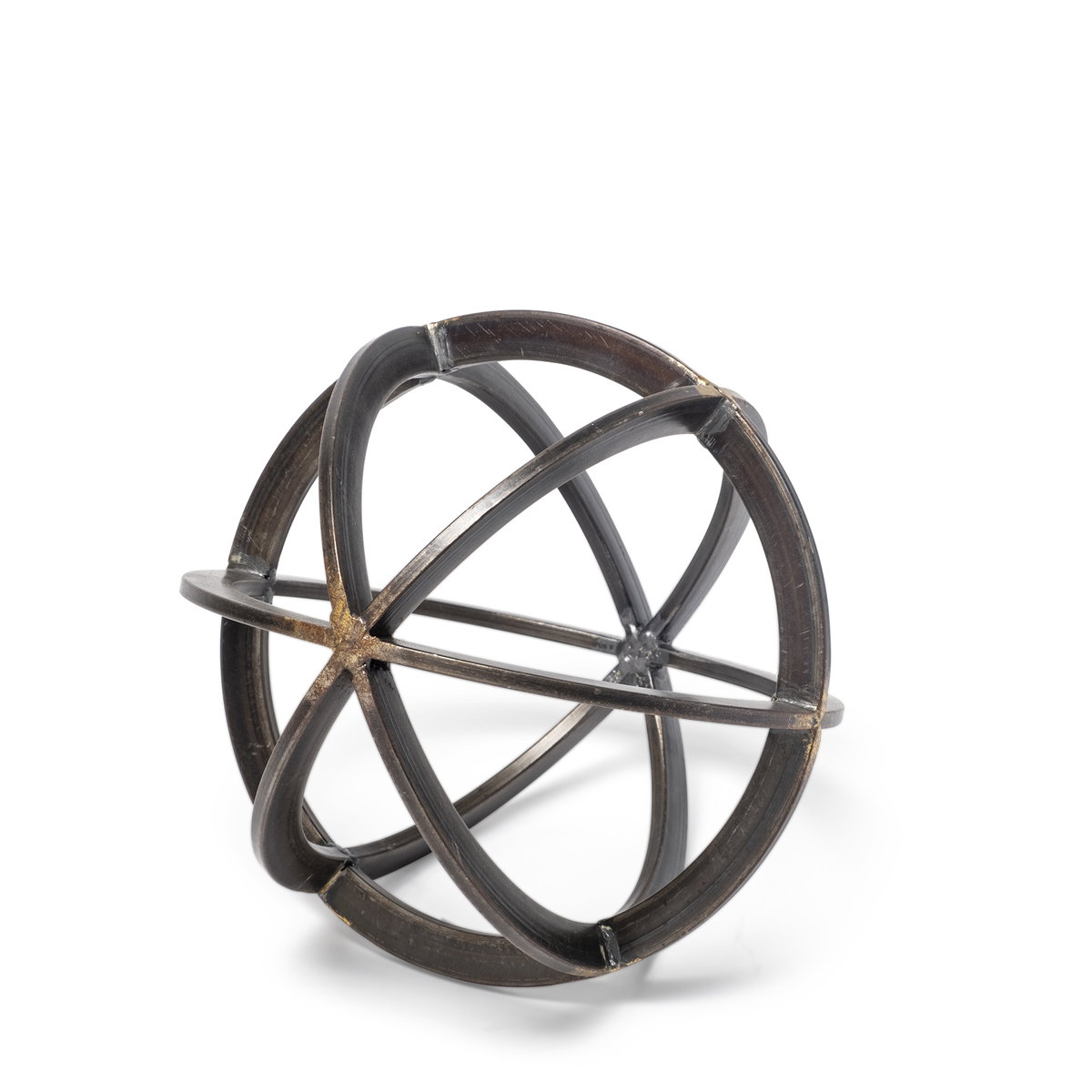 Galenna I (Small) 8L x 8W Black Metal Circular Decorative Orb, Decorative Object by Mercana, 7.87" length x 7.48" width x 7.87" height View 1